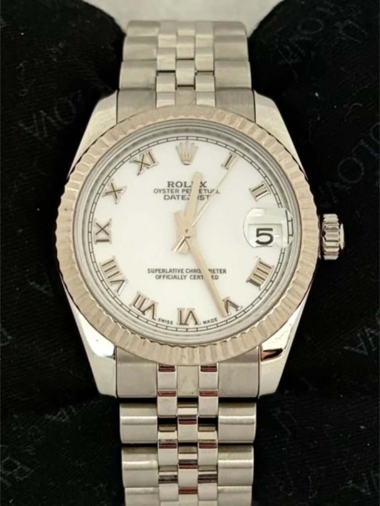 Rolex 18k White Gold  Stainless Steal